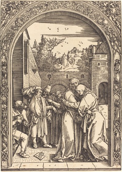 Joaquín y Ana en la Puerta Dorada de Albrecht Dürer